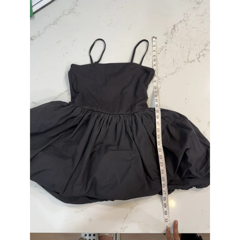 Anthropologie Daily Practice Bubble Twofer Mini Dress Black Medium NWT - Picture 3 of 8